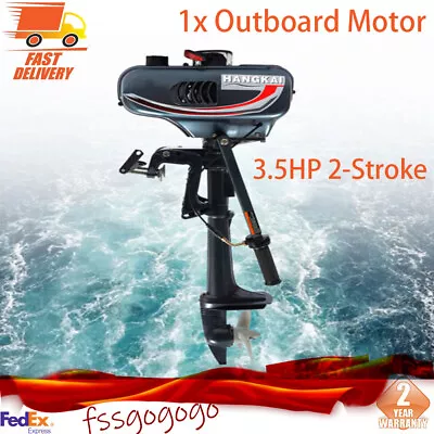 2-Stroke 3.5HP HANGKAI Outboard Motor Boat Engine Water Cooling & CDI Heavy Duty • $229