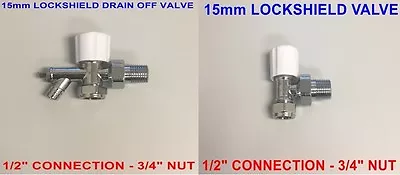 15mm ANGLED LOCKSHIELD RADIATOR VALVE 15mm ANGLED LOCKSHIELD DRAIN OFF VALVE  • £7.99