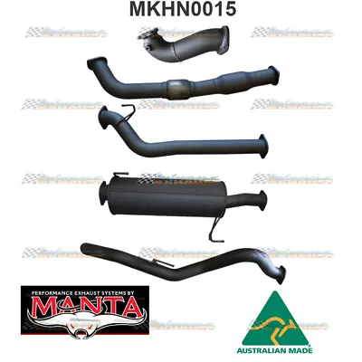 MANTA Full 3  Exhaust With Cat/Muffler For Holden Rodeo RA 3.0L CRD TD LWB • $2199