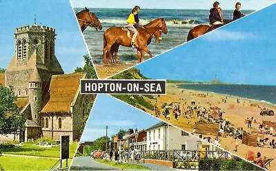 Hopton On Sea Multiview - Unposted 1970s - D Constance [5] • £1.25
