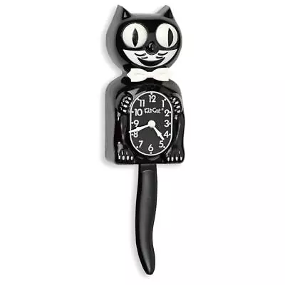 Black & White Kit-Cat Cat With Bowtie Quartz Movement Clock Plastic 15  X 4  • $93.95