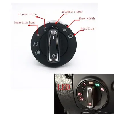 Auto Headlight Fog Light Switch For VW Golf 6 MK5 MK6 Tiguan Passat B6 3C • $23.99