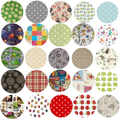 Wipe Clean Tablecloth Round Oilcloth Vinyl PVC - 140cm ROUND Circle • £13.97