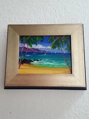 Janet Spreiter Small Original Oil On Board Of Maui • $325