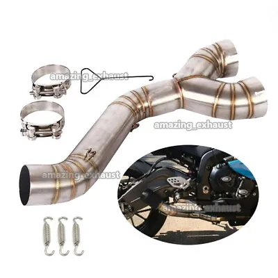 For BMW S1000RR S1000R Motorcycle Exhaust Mid Connect Pipe 60mm Stainless Steel • $122.06