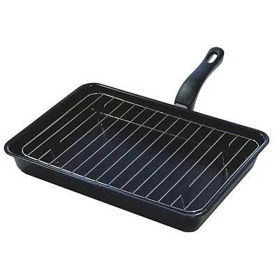 £16.99 • Buy Chef Aid 34.5 X 25 CM Universal Non Stick Grill Pan With Fixed Handle 