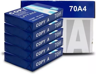 80 Gsm A4 White Paper Printer Copier 1 Ream Of 500 Sheets Photocopy Stationary • £7.25