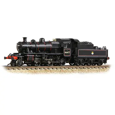 Graham Farish 372-626A N Gauge LMS Ivatt 2MT 46477 BR Lined Black (Early Emblem) • £164.95