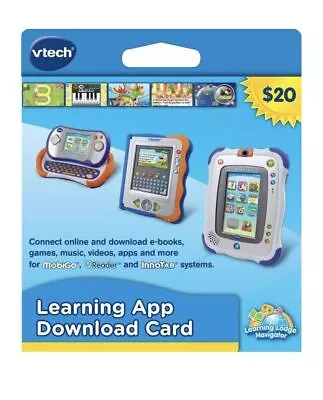 NEW V.tech $20 Learning App Download Card For MobiGo V.Reader InnoTab - SEALED • $9.99