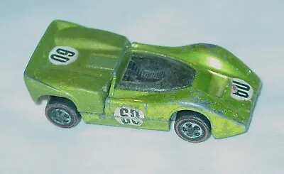 RARE VINTAGE 1969 HOT WHEELS REDLINE LIME YELLOW McLAREN M6A - U.S.A.-RARE COLOR • $130