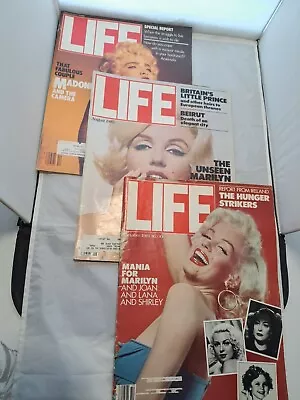 Lot Of 3 Life Magazines Marilyn Monroe & Madonna Covers 10/81  8/82 & 12/86 • $19.99