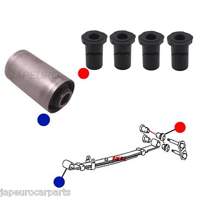 For Mitsubishi L200 Life Animal Warrior Rear Leaf Spring Hanger Shackle Bush Kit • $86.21