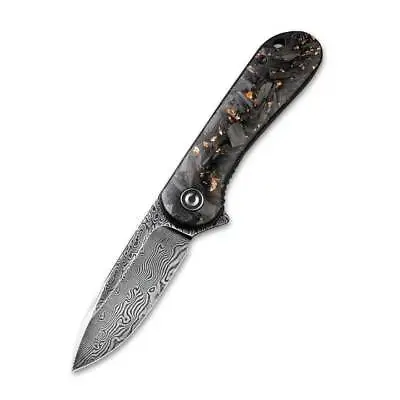 CIVIVI C907C-DS3 Elementum Flipper Knife Carbon Fiber Handle - Damascus Blade • $184.95