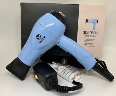 Calista GoGO Mini Hair Dryer Blowdryer Portable Foldable Travel Ion Capri Blue • $28.99