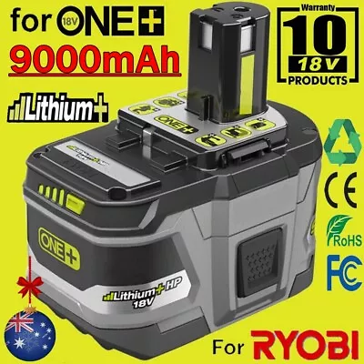 $56.99 • Buy For RYOBI 18V Lithium Tools Battery 9AH P102 P104 P108 RYOBI One+ Plus Battery E