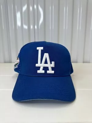 Los Ángeles La Carolina Blue Hat 5 Panel High Crown Trucker Snapback Vintage • $5