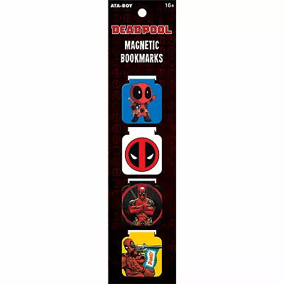 Marvel Comics Deadpool Set Of 4 Magnetic Bookmarks Multi-Color • $12.98