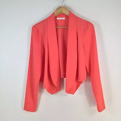 Sass Womens Blazer Jacket Size 12 Pink Long Sleeve 080798 • $24.95