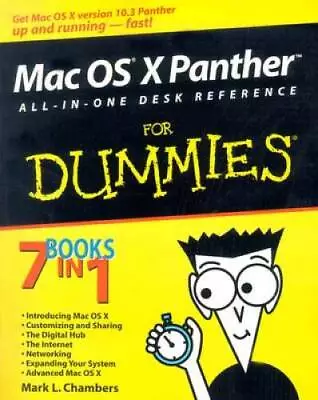 Mac OS X Panther All-in-One Desk Reference For Dummies - Paperback - GOOD • $18.04