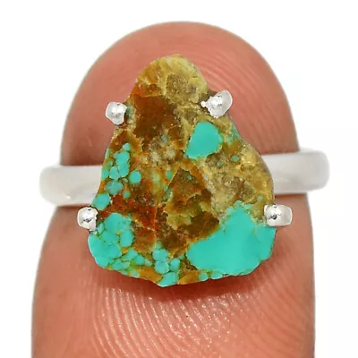 Natural Mexican Turquoise 925 Sterling Silver Ring Jewelry S.6 CR40457 • $11.99