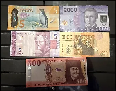 World Used Banknotes Lot From 5 Differents Countries (BK-07) • $9.89