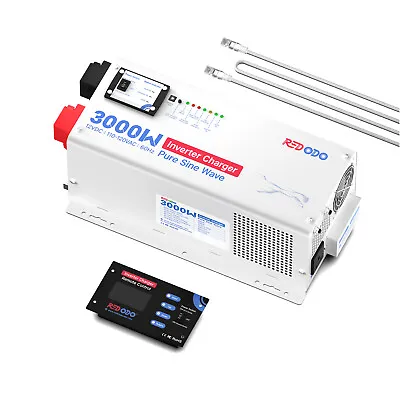 Redodo 3000w Pure Sine Wave Inverter Charger 12V DC To 120V AC W/ Remote Control • $599.99