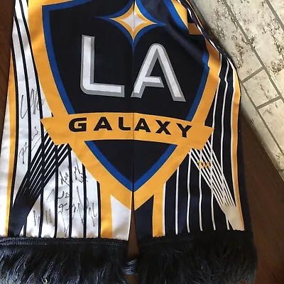 MLS Adidas Soccer LA Galaxy Autographed Navy Gold Official Merchandise Scarf • $37.83