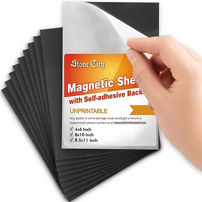 Lot 12-75 Strong Self Adhesive Magnetic Sheets 8.5x11 8X10 4X6 12 Mil - 20 Mil • $9.99