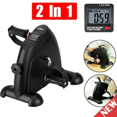 Mini Exerciser Cycle Bike Pedal Leg Arm Desk W/LCD Display Fitness Exercise Home • $38.94