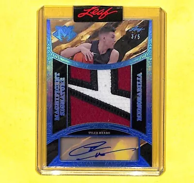 2024 Leaf Magnificent Tyler Herro 3/5 Auto Autograph Jumbo Patch Card Heat  • $0.99