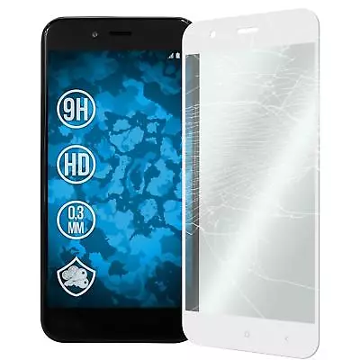 2 X Xiaomi Mi 5x / Mi A1 Protection Film Tempered Glass Clear Full Screen White • $12.09