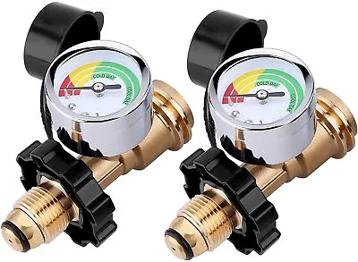 $29.99 • Buy 2Pack Propane Tank Adapter With Upgraded Propane Tank Gauge POL LP Tank To QCC1