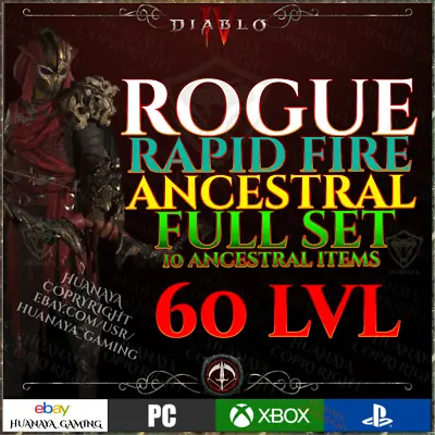 Diablo 4 ⚔️ Rapid Fire Rogue ⚔️ Full Ancestral Set ⚔️ Season Ladder 3 D4 Items • $49.99