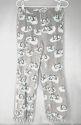 Munki Munki Pajama Bottoms Flannel Penguin Pants Size Small Gray Blue  • $14