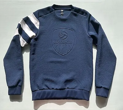 Adidas USA Volleyball Crew Sweatshirt Men’s Small Collegiate Blue EJ5574 • $16.90