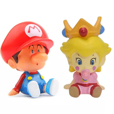 Super Mario Bros PVC Figure Toys Mario Princess Peach Collection Model Kid Gifts • $6.59