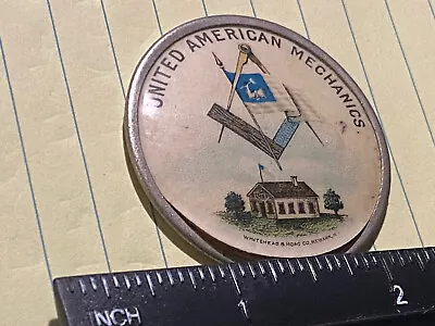United American Mechanics Badge Emblem Medal - Whitehad Hoag Patent June 12 1884 • $23.99
