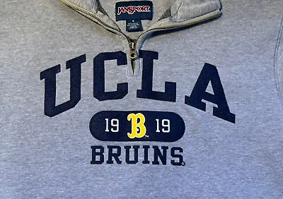 UCLA Bruins 1/4 Zip Gray Pullover Sweatshirt Women's Small • $18