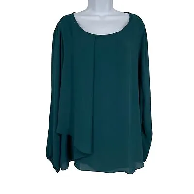 Monroe & Main Long Sleeve Layered Blouse Size 1X • $13.50