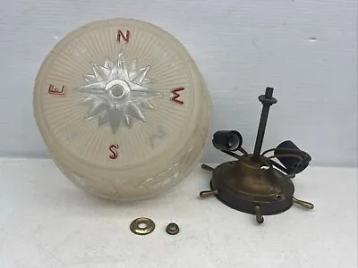 Vtg. Rare Nautical Ceiling Light Sail Boat Lighthouse Anchor Compass Maritime • $229.99