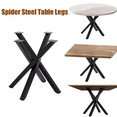 £45.95 • Buy Metal Steel Dining Table Furniture Spider Table Legs Criss Cross Frame Feet DIY