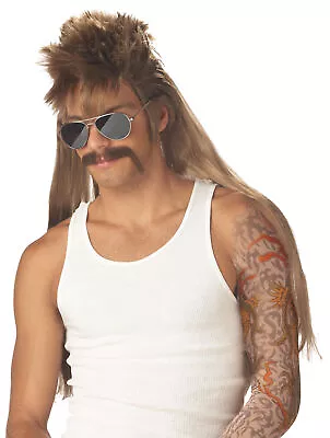 California Costumes - Mullet Wig And Mustache Set • $36.56