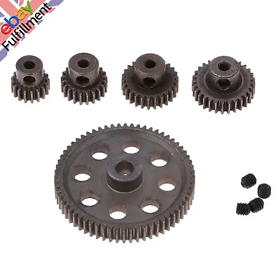 Durable Metal Spur Differential Gear 64T Motor Pinion Cogs For HSP 1/10 RC Car • £9.89