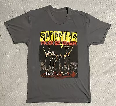 Scorpions Rock Believer World Tour 2022 Classic Music T-shirt Size L Approx. • $15