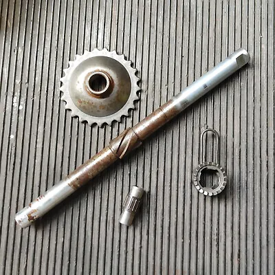Tomos Moped A35 A-35 Pedal Start Shaft Assembly W/ Gear Claw Collar Chain • $40