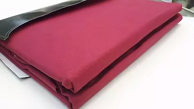 100% COTTON CANVAS CURTAINS In RASPBERRY RED CLARET WINE TAB TOPS  • £18.99