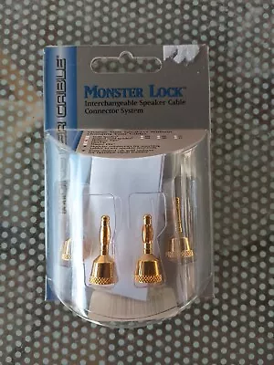 NEW! Monster Lock Monster Tip Modular Speaker Cable Termination Banana Plug 2 Pr • $119.99