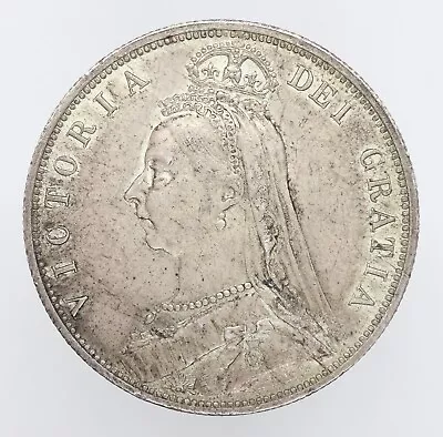 Great Britain - 1887 - Half Crown - Victoria - Silver (.925) - AU To MS • $65