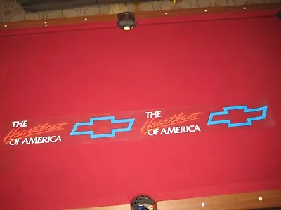 60  Vintage Chevrolet Dealer The Heartbeat Of America Clear Window Banner Sign • $39.99