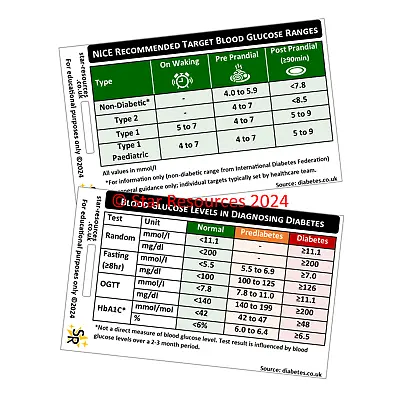 Diabetes Blood Glucose ID Badge Flash Card Nurse Student Paramedics Ambulance • £3.75